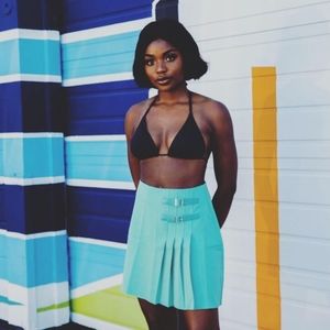 Mint Skirt with Pleats